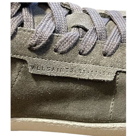 AllSaints Men's Sheer Low Top Suede Trainers Khaki Suede Size EU 42 - Picture 5 of 15